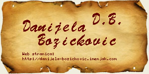 Danijela Božičković vizit kartica